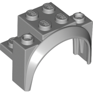 Lego Wheel Arch, Mudguard 4 x 2 1/2 x 2 1/3 / Light Bluish Gray