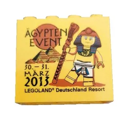 Brick 2 x 4 x 3 with 'LEGOLAND Deutschland Resort ÄGYPTEN EVENT 30. - 31. MÄRZ 2013' Print / Yellow