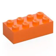 Brick 2 x 4 / Orange