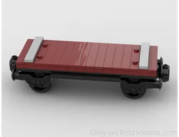 Cargo Train Flatbed Car (6-wide)