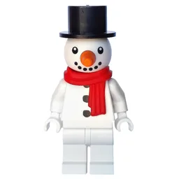 Snowman - Red Scarf, Black Hat, Mask
