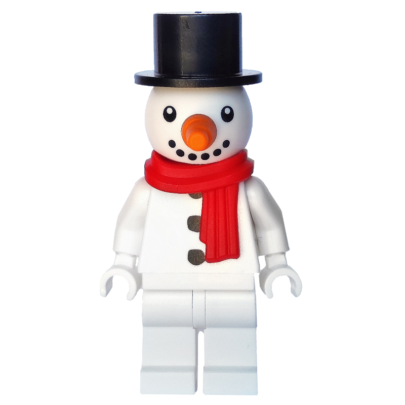 Lego Snowman - Red Scarf, Black Hat, Mask