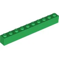 Brick 1 x 10 / Green