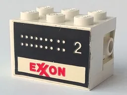 Stickered Assembly 3 x 2 x 1 2/3 with Exxon Tank Number 2 Pattern on Both Sides (Stickers) - Set 6375-2