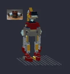 Dropship Transformer from LEGO Marvel set 76203: Ironman Mech armor