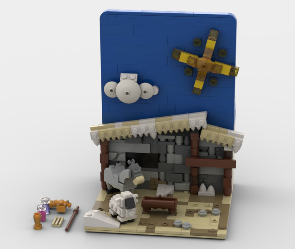Lego Nativity Scene / Santa's Visit Diorama