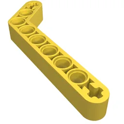 Technic Beam 1 x 9 Bent (7 - 3) Thick / Yellow