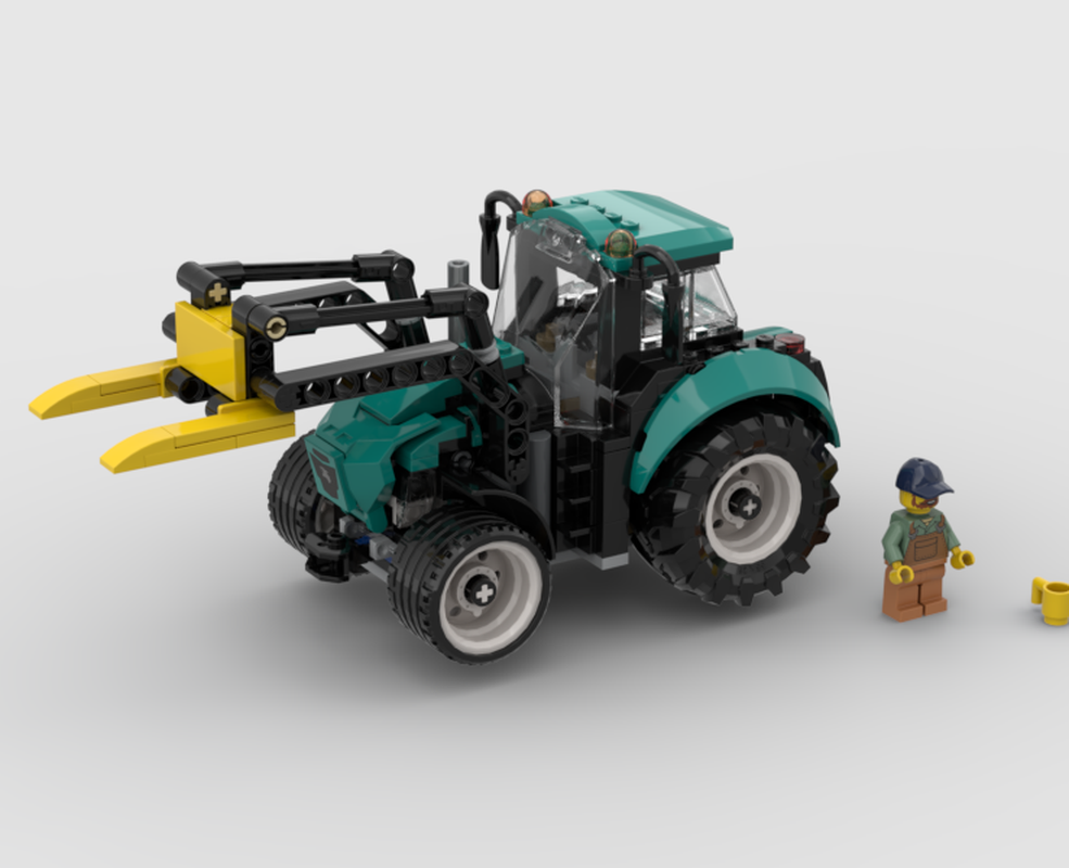 Lego working front loader for LEGO tractor 60498