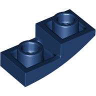 Lego Brick Curved Inverted 2 x 1 / Dark Blue