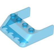 Lego Windscreen 4 x 4 x 1 / Trans-Dark Blue