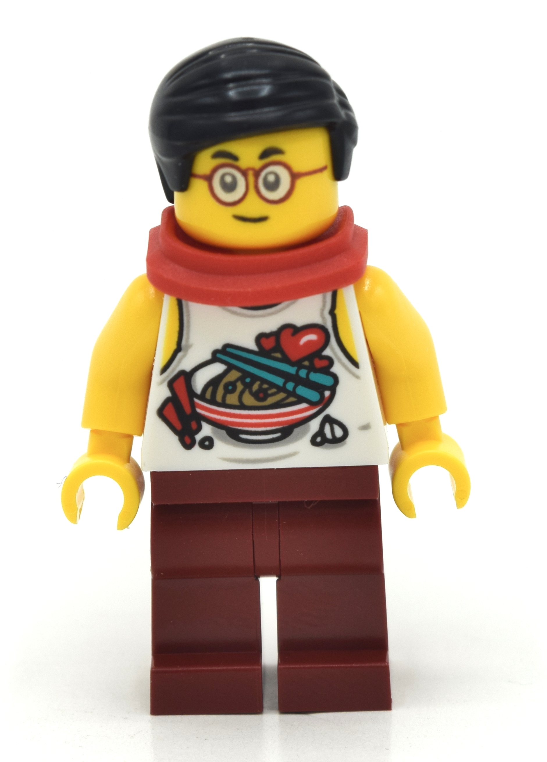 Lego Mr. Tang - White Torso, Dark Red Legs