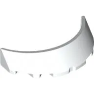 Windscreen 3 x 6 x 1 Curved with 2 Circular Stud Holders in Bottom / White