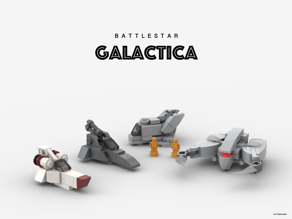 Lego Battlestar Nano Scale Fighter Pack (Viper MKII & VII, Raptor + Cylon Raider)