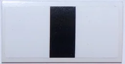 Slope, Curved 2 x 4 x 2/3 with Bottom Tubes with Thick Black Stripe on White Background Pattern (Sticker) - Set 75874