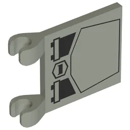 Flag 2 x 2 Square with SW MINI AT-ST Print / Light Gray
