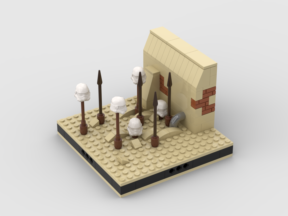 Lego dead imperial helmet #16 for a Modular Space desert village