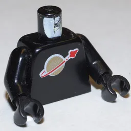 Torso, Classic Space Logo Print, Black Arms and Hands / Black