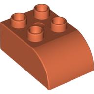 Lego Duplo Brick 2 x 3 with Curved Top / Bright Reddish Orange