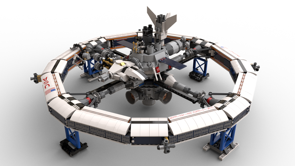 Lego Orbital Space Station "USS Sword of Damocles" w/ spinning action