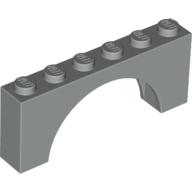 Lego Brick Arch 1 x 6 x 2 - Thick Top with Reinforced Underside / Light Gray