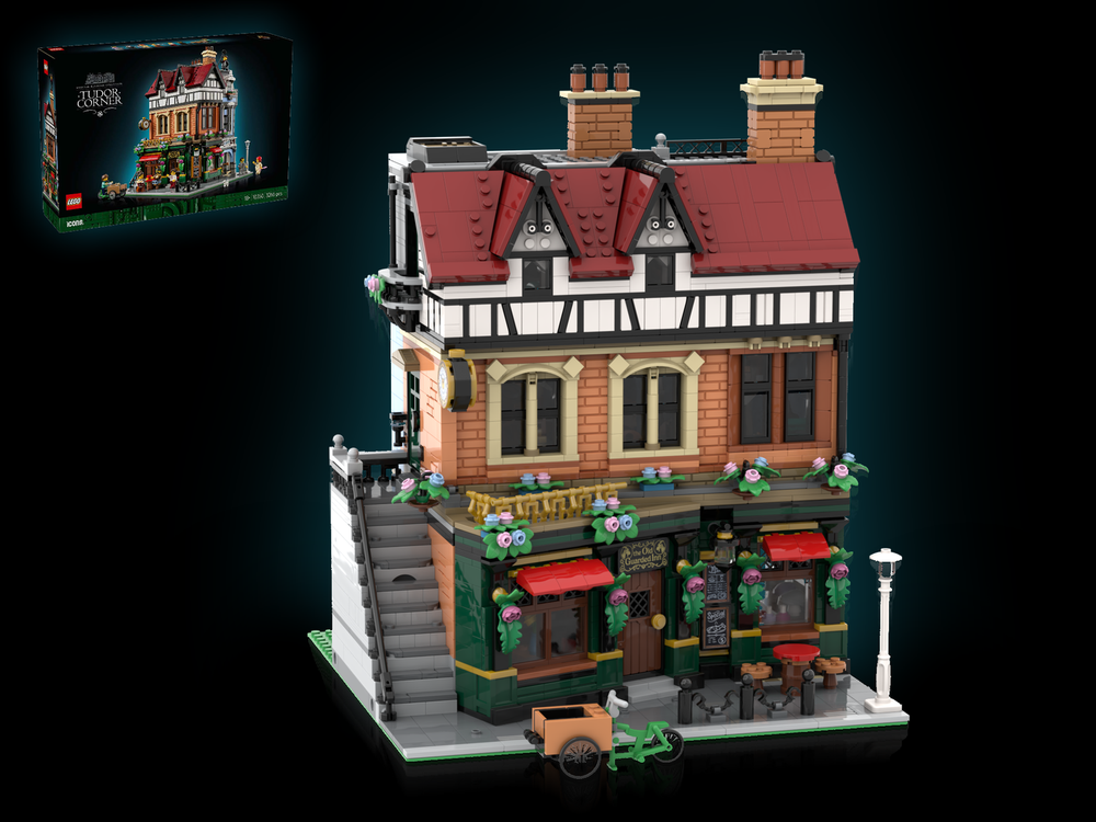 Lego Straight Tudor Inn - 10350 Tudor Corner Alternative Build