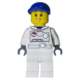 Astronaut, Woman, White, Blue Cap