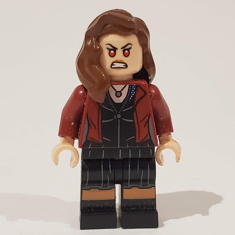 Lego Scarlet Witch with Dark Red Jacket over Black Dress