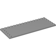 Lego Plate Special 6 x 16 with Studs on 3 Edges / Light Bluish Gray