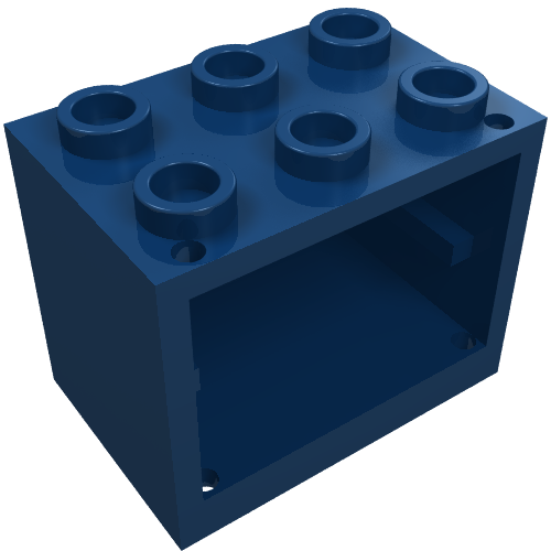 Lego Cupboard 2 x 3 x 2 with Hollow Studs / Dark Blue
