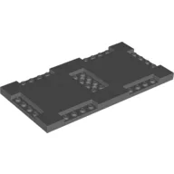 Plate Special 8 x 16 x 2/3 with Six Recessed Edges with 1 x 4 Studs and Recessed Center with 2 x 4 Studs / Dark Bluish Gray