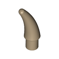 Lego Animal Body Part, Barb / Claw / Tooth / Talon / Horn, Small / Dark Tan