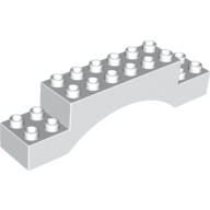 Lego Duplo Brick 2 x 10 x 2 Arch / White