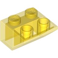 Lego Brick Sloped Inverted 45° 2 x 2 [No Bottom Pin, Bar-sized Stud Holes] / Trans-Yellow