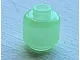 Minifigure, Head (Plain) / Glow In Dark Trans