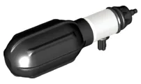 Water Extension Cylinder with Black Handle and Trans-Light Blue Bar and Tube with Black Squeezable Bladder (41815c01 / 41818)