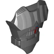 Large Figure Torso Cover with Raised Belt and Darth Vader Print / Black