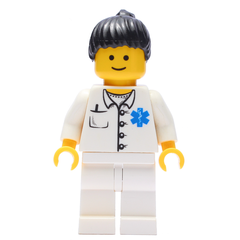 Lego Doctor - White Legs, Black Hair
