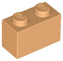Brick 1 x 2 / Medium Nougat