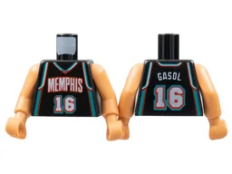 Torso NBA Memphis Grizzlies #16 Gasol Pattern / Nougat NBA Arms