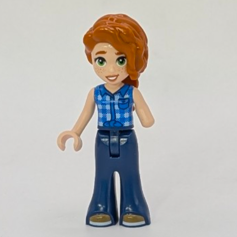 Lego Autumn, Blue Plaid Shirt, Dark Blue Pants