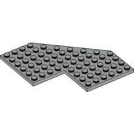 Lego Wedge Plate 10 x 10 with 4x4 Cutout and Cut Corner / Light Gray