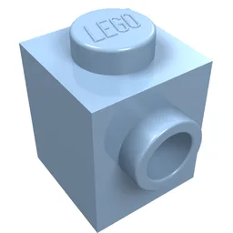 Brick Special 1 x 1 with Stud on 1 Side / Bright Light Blue