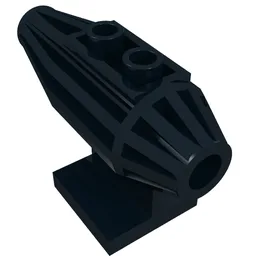 Engine, Strakes, 2 Top Studs, 2 x 2 Bottom Tile / Black