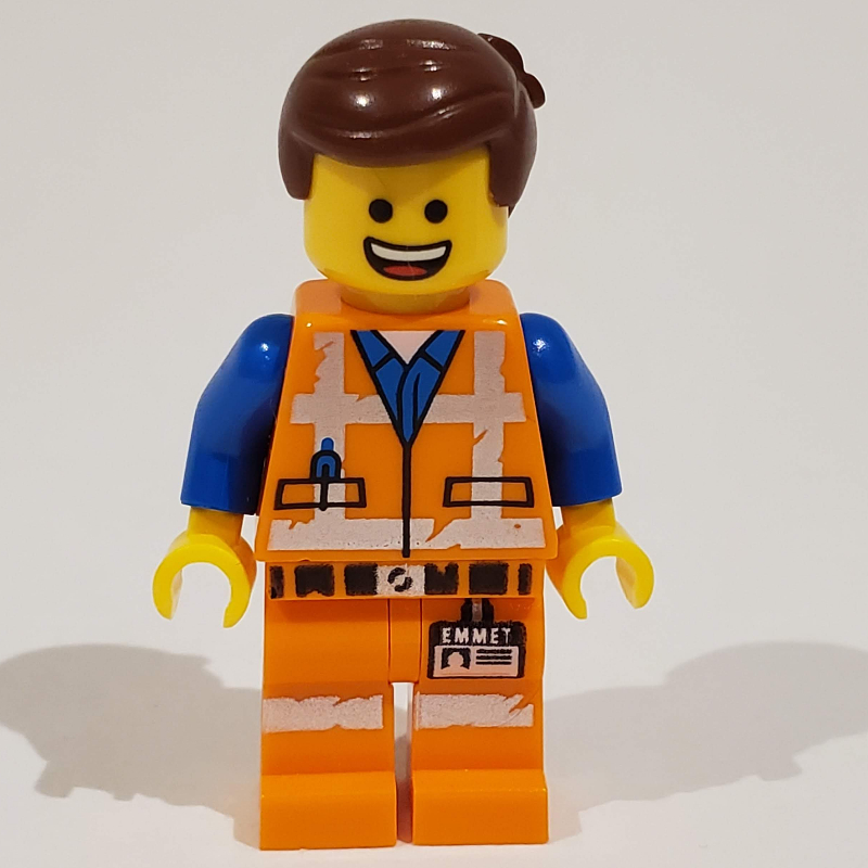 Lego Emmet, Worn Outfit, Happy / Screaming