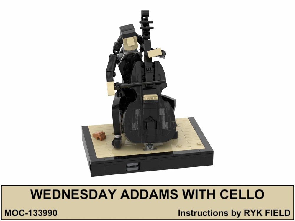 Lego Wednesday Addams with Cello