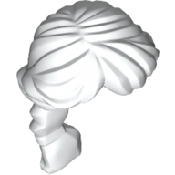 Lego Hair Ponytail Long French Braided / White