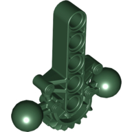 Lego Large Figure Skeletal, Torso with Beam, 2 Ball Joints, and 7 Tooth Half Gear / Dark Green