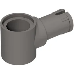 Technic Pin Connector Hub with 1 Pin with Friction Ridges Lengthwise [Centered Friction Ridge] / Dark Bluish Gray