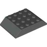 Brick Sloped 45° 6 x 4 Double [aka Train Roof] / Dark Gray
