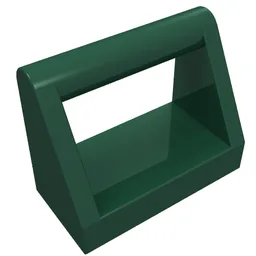 Tile Special 1 x 2 with Handle / Dark Green